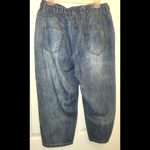 Floral Embroidered Capri Jeans - Picture 3 of 6